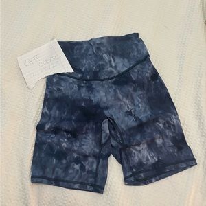 Gymshark blue marble biker shorts